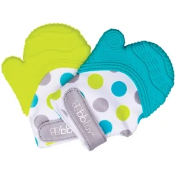 Gant de dentition en silicone souple pour bébé glüv gris