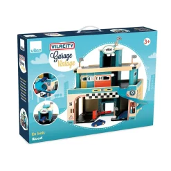 Garage vintage en bois pour enfant vilacity