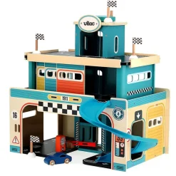 Garage vintage en bois pour enfant vilacity