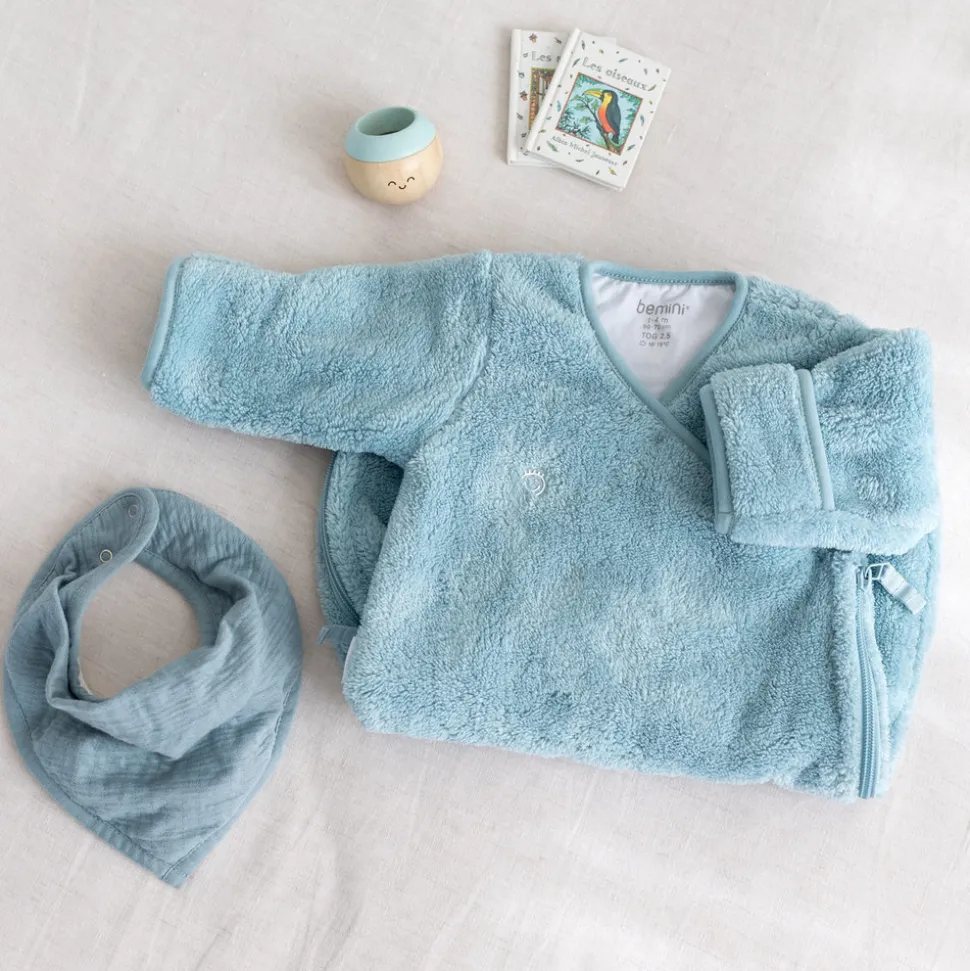 Gigoteuse bébé hiver 1-4 mois softy turquoise