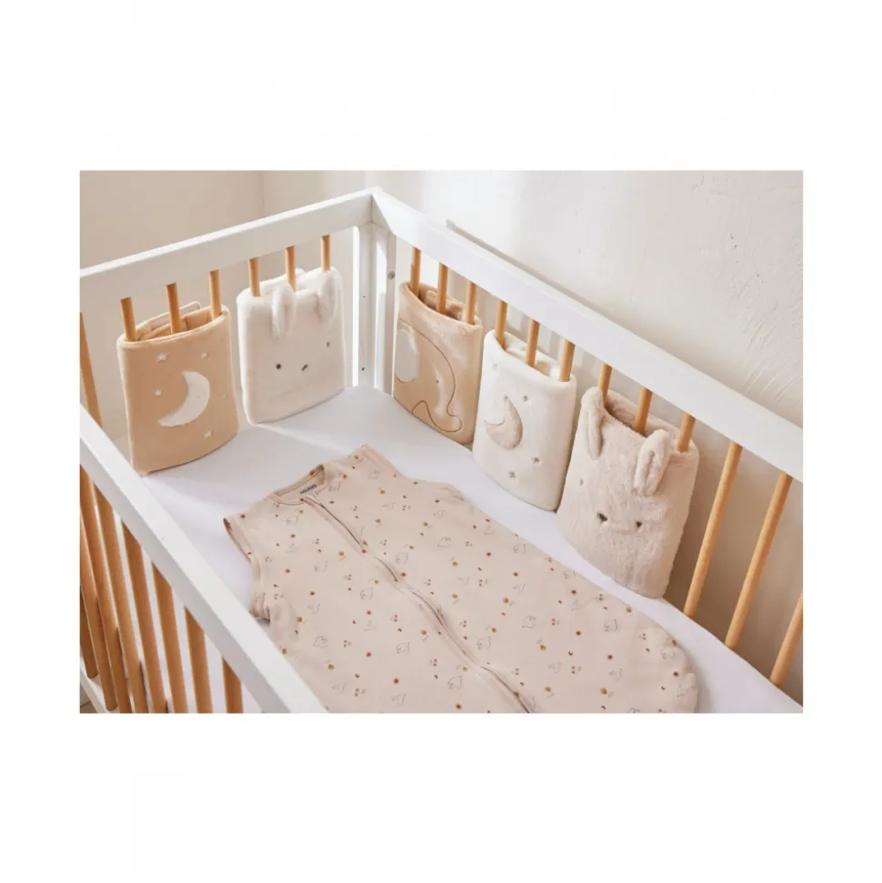 Gigoteuse 70cm jersey manches amovibles colombes du bonheur