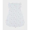 Gigoteuse 50cm , mousseline de coton bio, 0-3 mois - fleurs d'antan