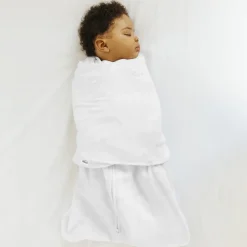 Gigoteuse d'emmaillotage été sleepsack 3-6 mois blanc