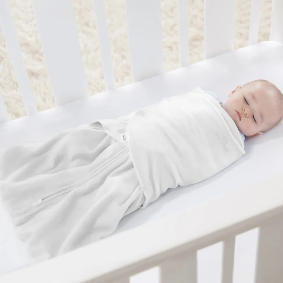 Gigoteuse d'emmaillotage été sleepsack 3-6 mois blanc