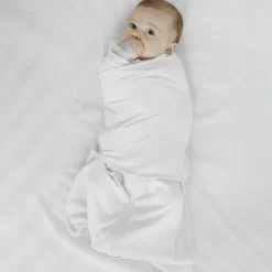 Gigoteuse d'emmaillotage été sleepsack 3-6 mois blanc