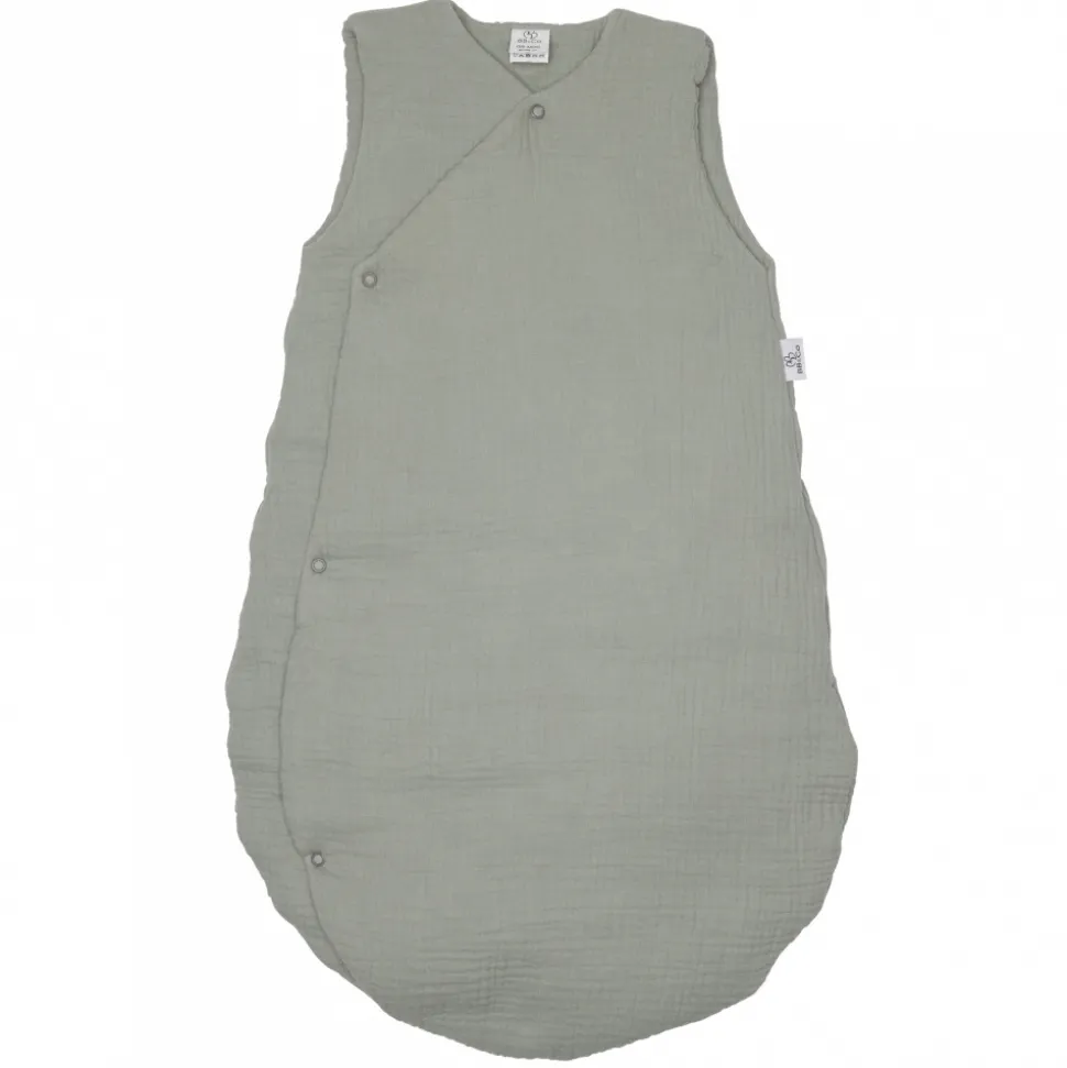 Gigoteuse kimono gaze de coton 18-36 mois vert de gris