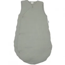 Gigoteuse kimono gaze de coton hiver 0-6 mois vert de gris