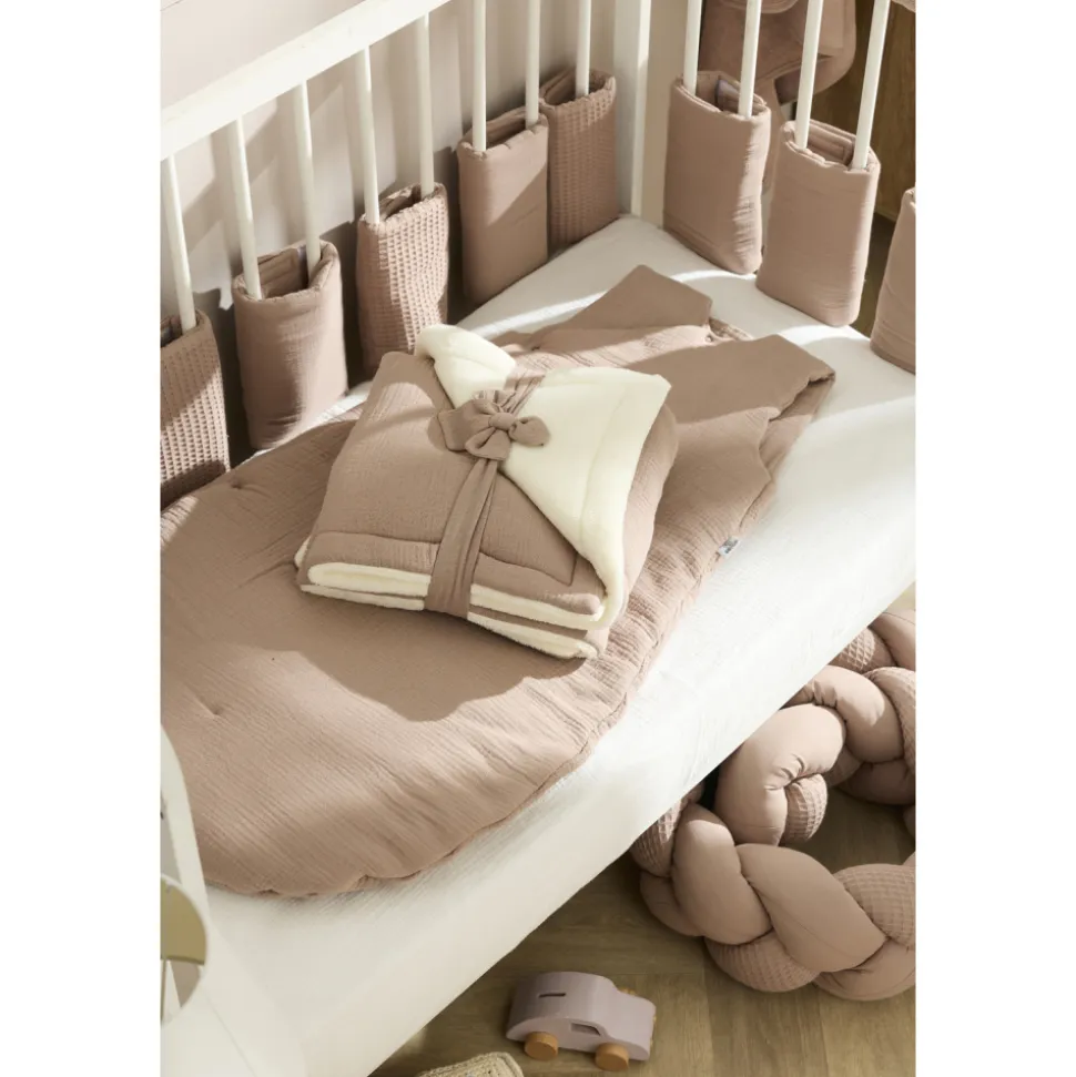 Gigoteuse kimono ouatinée en gaze mocha 6-18 mois