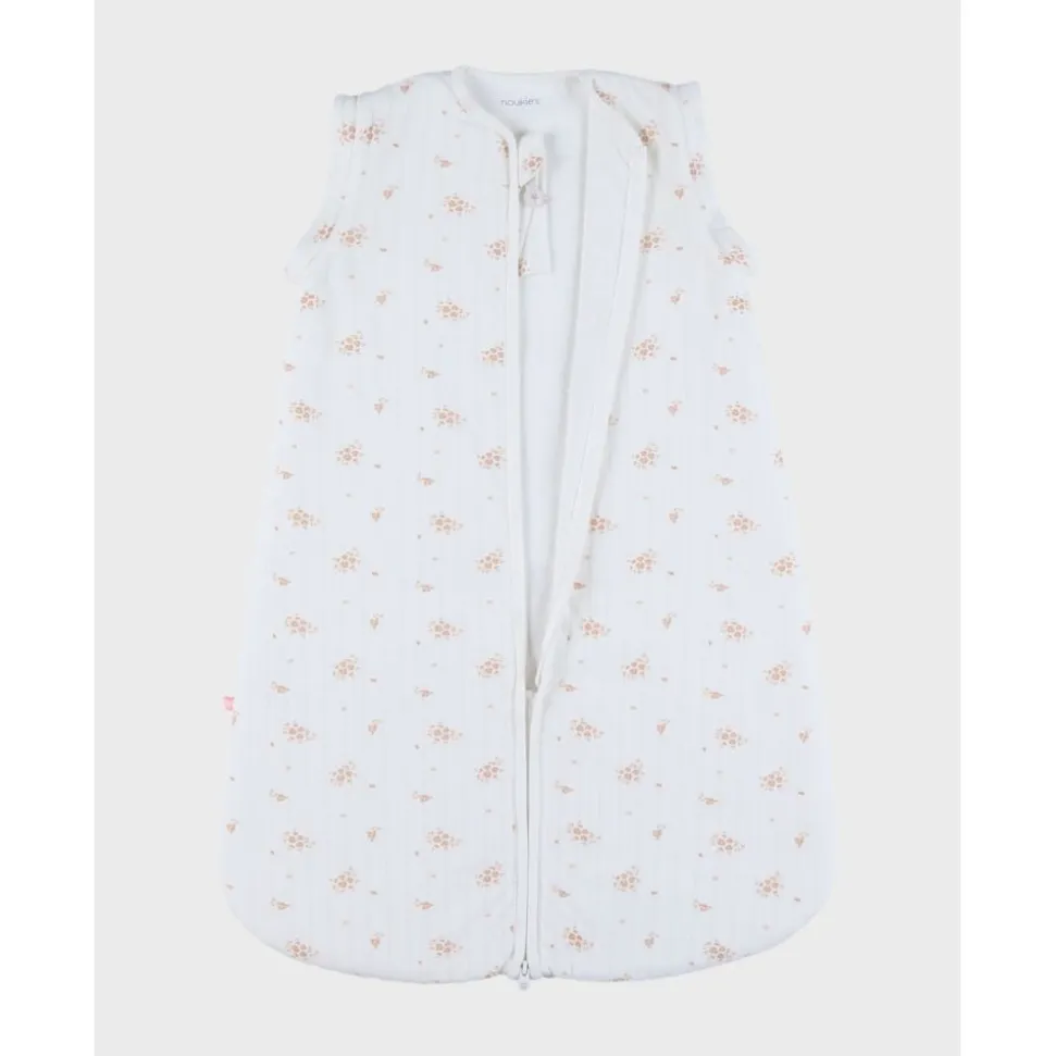 Gigoteuse nomade 70cm, coton bio, 1-6 mois - fleurs d'antan