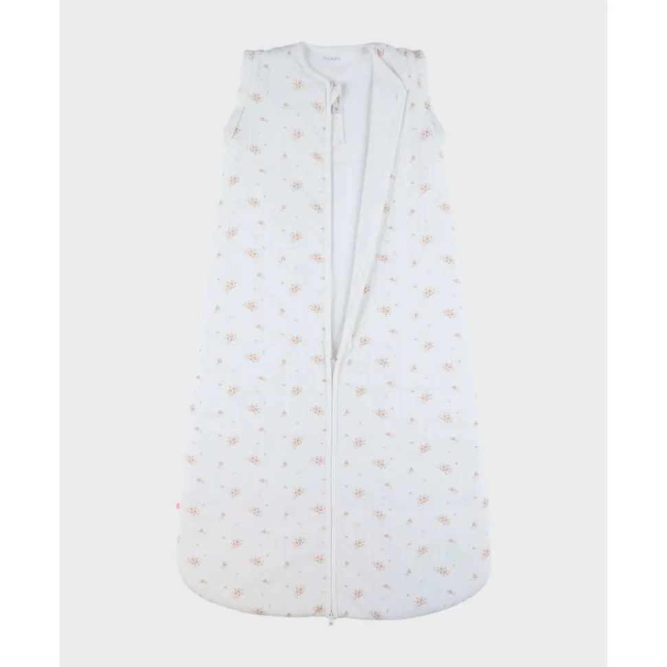 Gigoteuse nomade 100cm, coton bio, 6-24 mois, fleurs d'antan