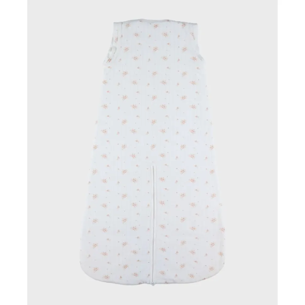 Gigoteuse nomade 100cm, coton bio, 6-24 mois, fleurs d'antan