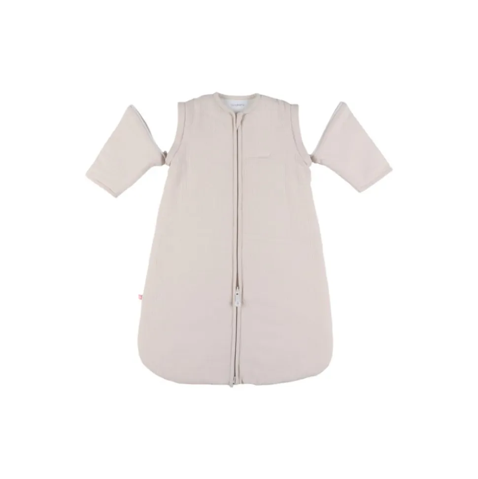 Gigoteuse nomade 70cm, mousseline de coton bio, 1-6 mois - beige