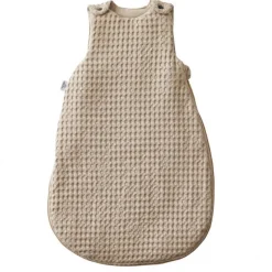 Gigoteuse ouatinée coton gaufré hiver 6-18 mois latte