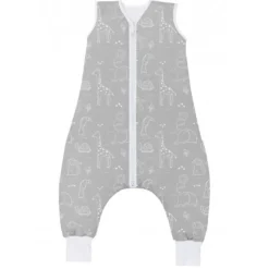 Gigoteuse à pieds avec chaussettes antidérapantes - 80 cm - safari gris - tog 2.5