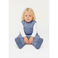 Gigoteuse à pieds avec chaussettes antidérapantes - 80 cm - bleu dinosaure - tog 2.5