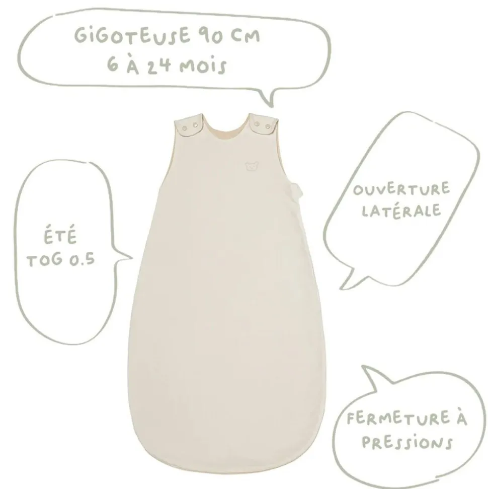 Gigoteuse été 6-24 mois sable ourson