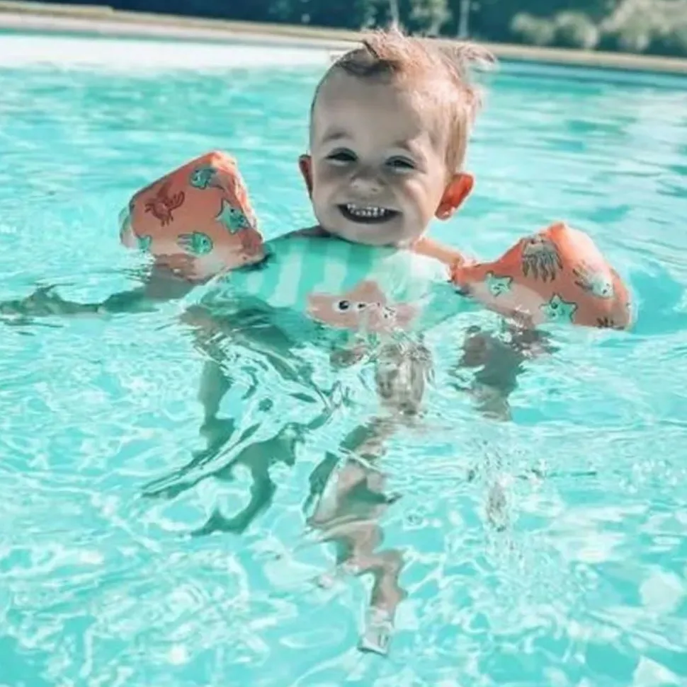 Gilet de natation avec brassards 2-6 ans - créatures marines