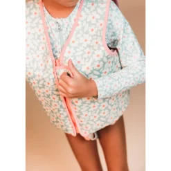 Gilet de natation enfant 3-6 ans - fleurs vertes