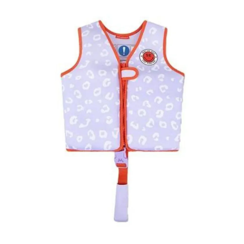 Gilet de natation enfant 3-6 ans - léopard lila