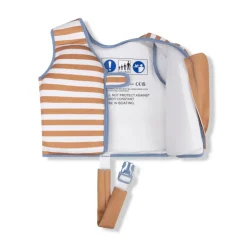 Gilet de natation enfant 3-6 ans - rayures marrons