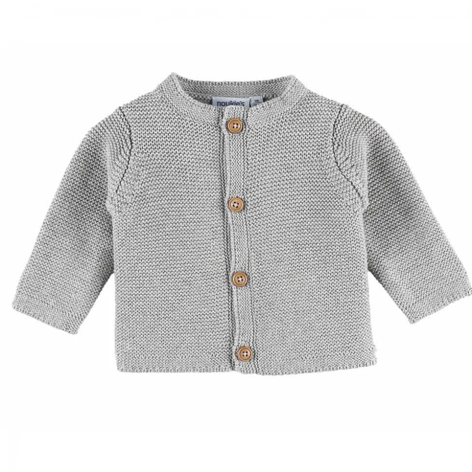 Gilet maille gris chiné 3 mois