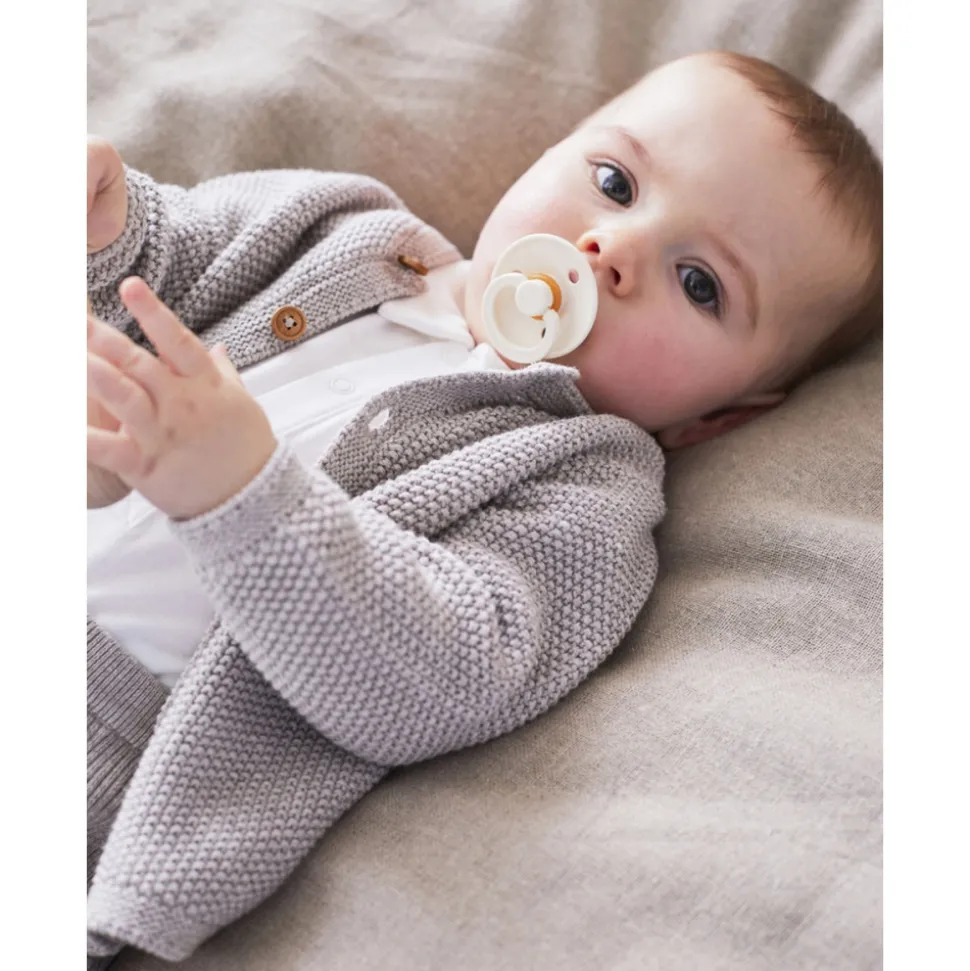 Gilet maille gris chiné 3 mois