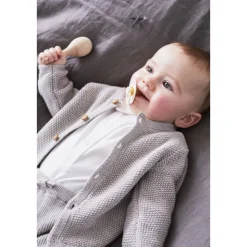 Gilet maille gris chiné 3 mois