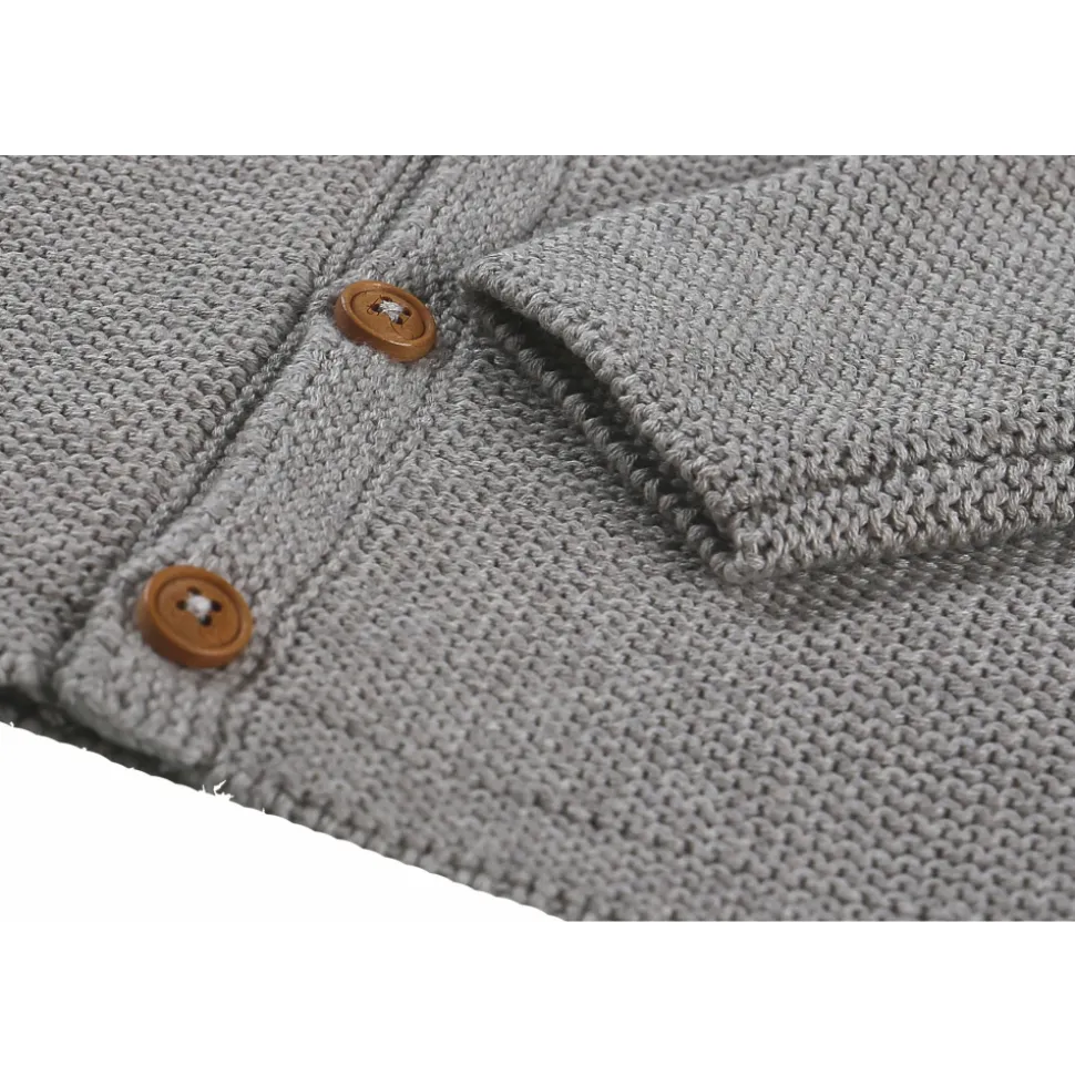 Gilet maille gris chiné 6 mois