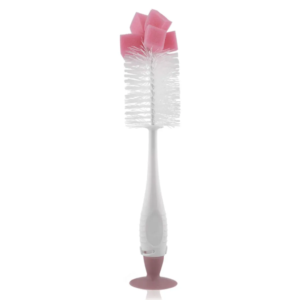 Goupillon avec éponge rose