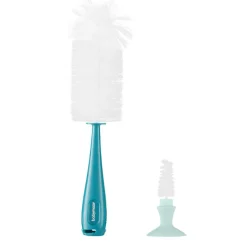 Goupillon pour biberon avec ventouse bleu