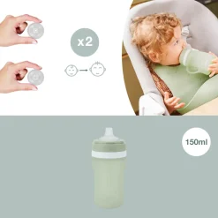 Gourde bébé silicone ergonomique 150 ml