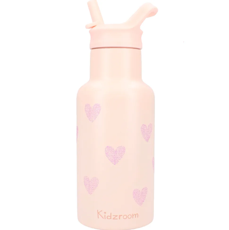 Gourde enfant coeurs 350 ml rose
