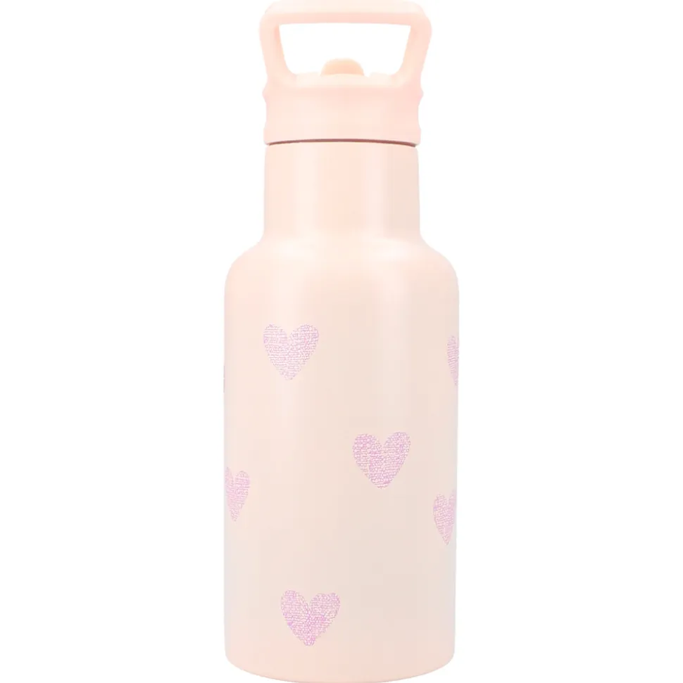 Gourde enfant coeurs 350 ml rose