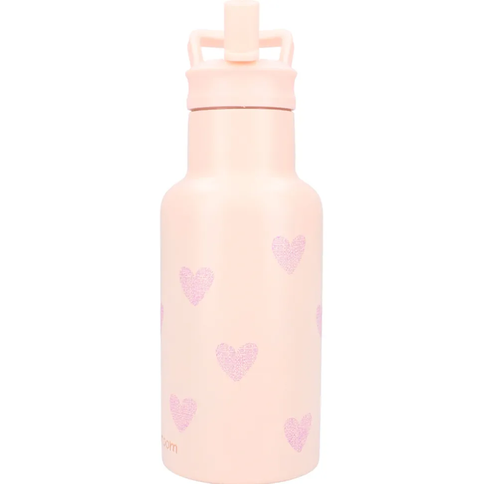 Gourde enfant coeurs 350 ml rose