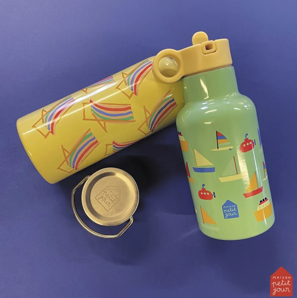 Gourde enfant isotherme les bateaux