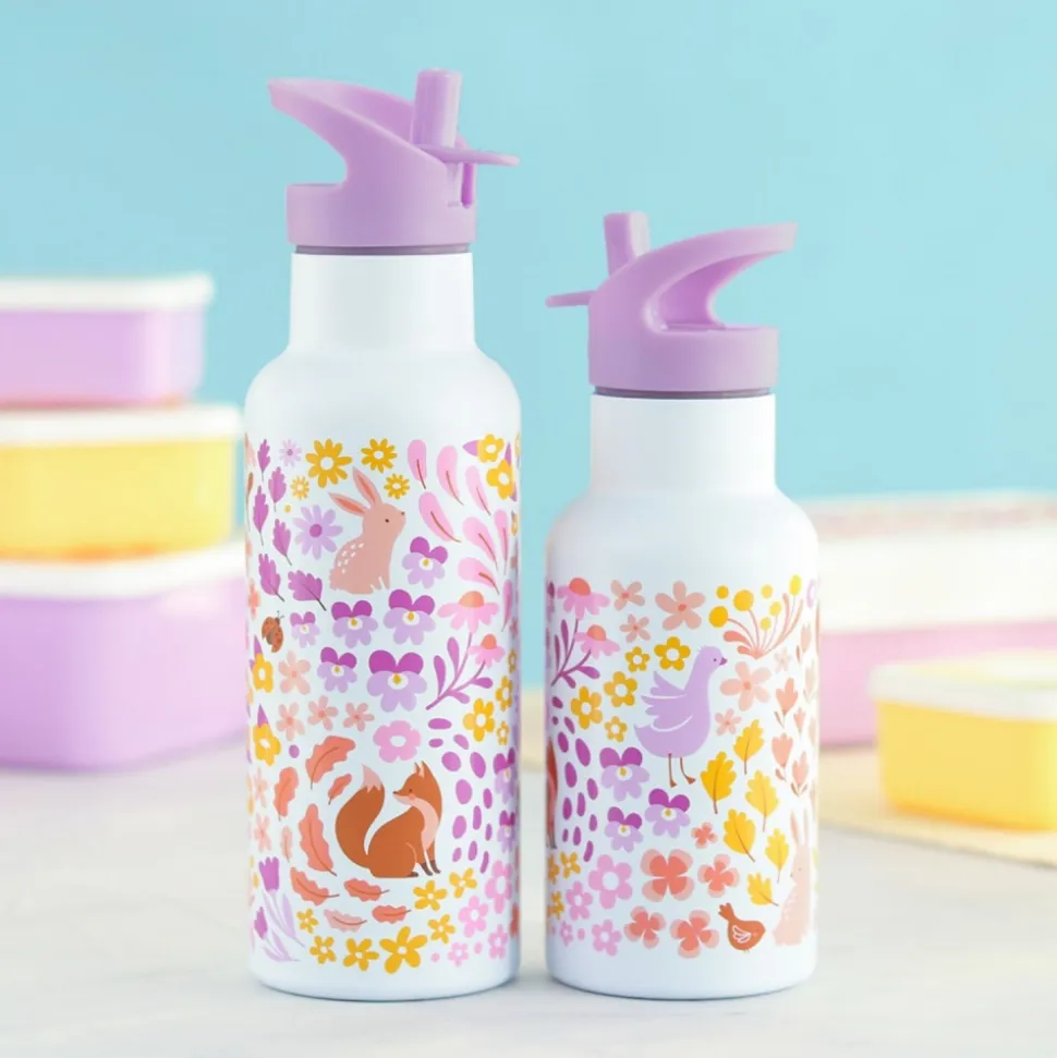 Gourde isotherme enfant 350 ml fleurs du jardin