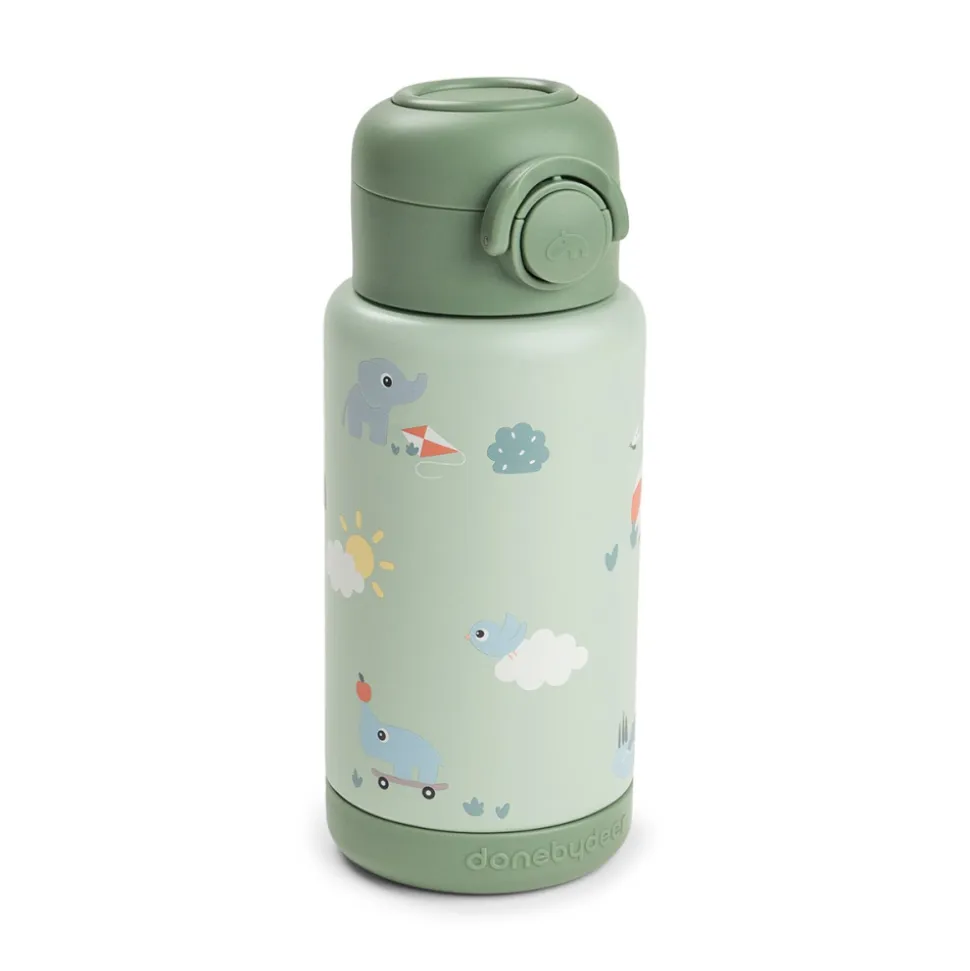 Gourde à paille isotherme playground vert 340 ml