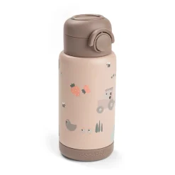 Gourde à paille isotherme tiny farm rose 340 ml