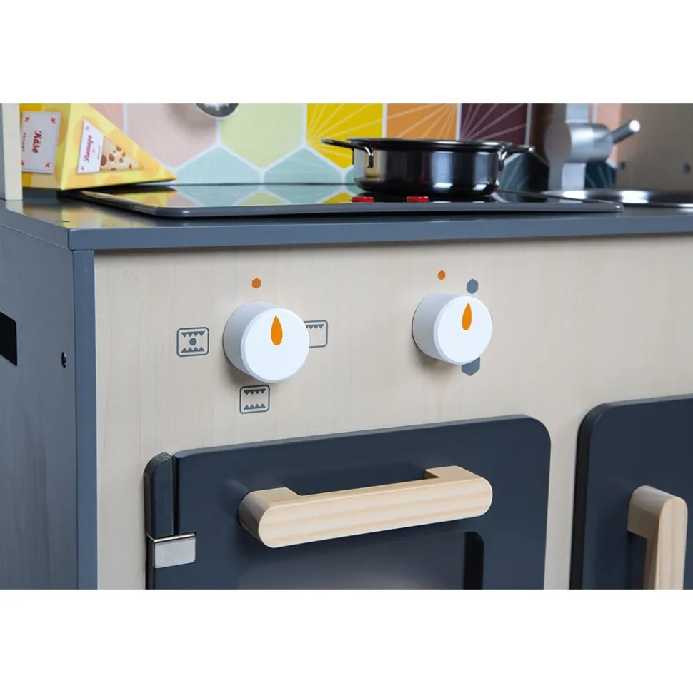 Grande cuisine enfant en bois mozaïc