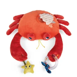 Grande peluche d'activités les aventures de paulie - crabe