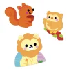 50 grandes gommettes stickers animaux