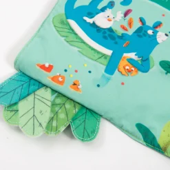 Grand livre d'éveil en tissu dans la jungle