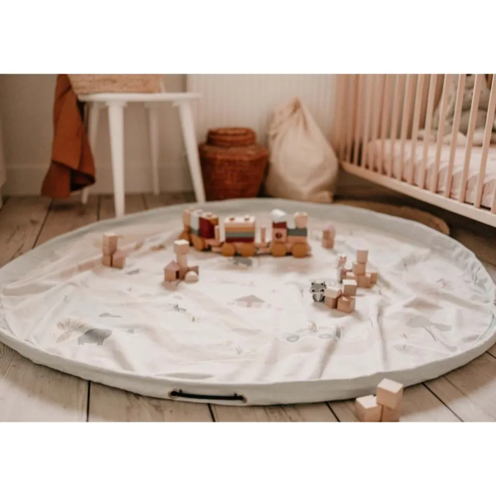 Grand sac à jouets / tapis de jeu 2 en 1 jungle