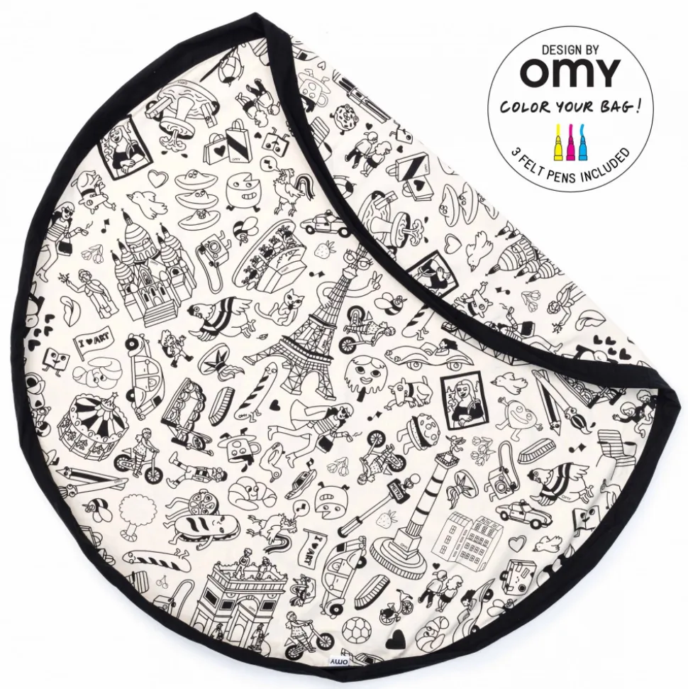 Grand sac à jouets / tapis de jeu 2 en 1 omy paris