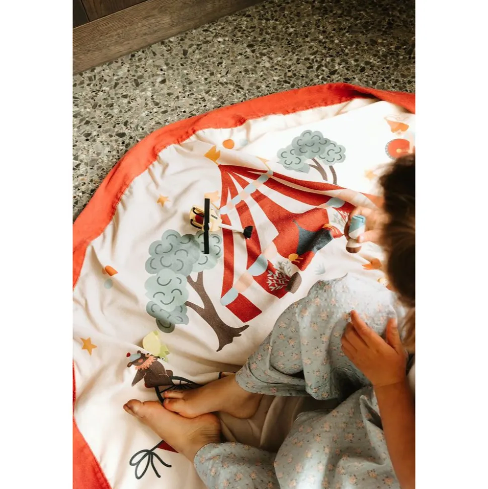 Grand sac à jouets / tapis de jeu 2 en 1 circus