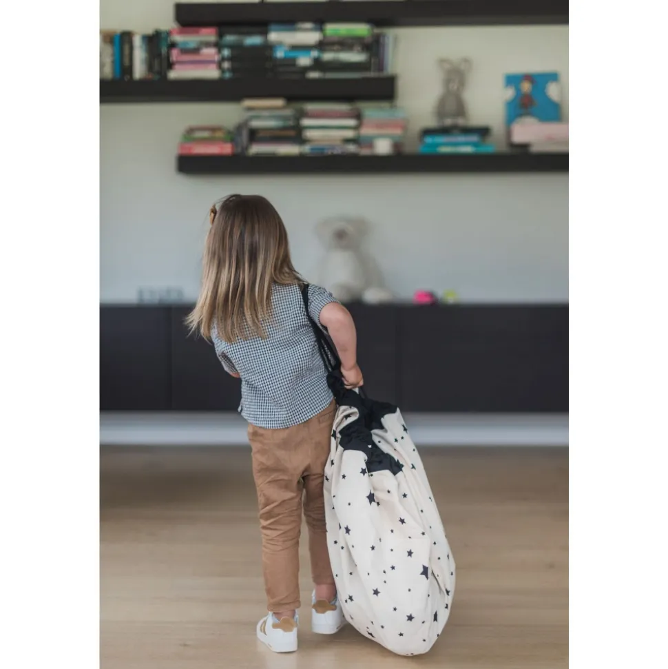 Grand sac à jouets / tapis de jeu 2 en 1 carte du monde