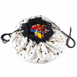 Grand sac à jouets / tapis de jeu 2 en 1 carte du monde
