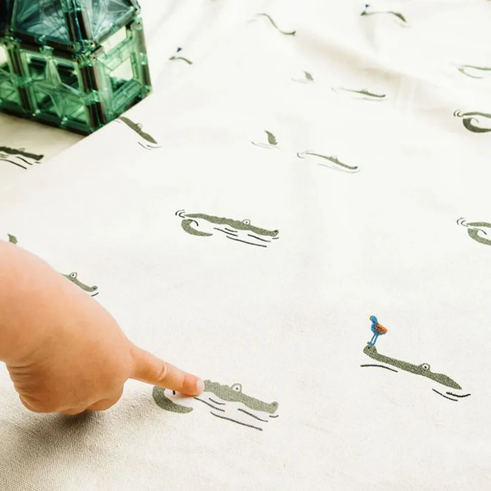Grand sac à jouet / tapis de jeu 2 en 1 - crocodile