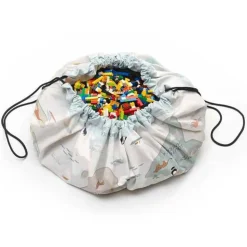 Grand sac à jouet / tapis de jeu 2 en 1 - worldmap colors
