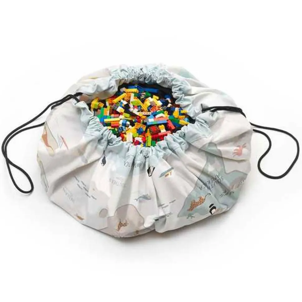 Grand sac à jouet / tapis de jeu 2 en 1 - worldmap colors